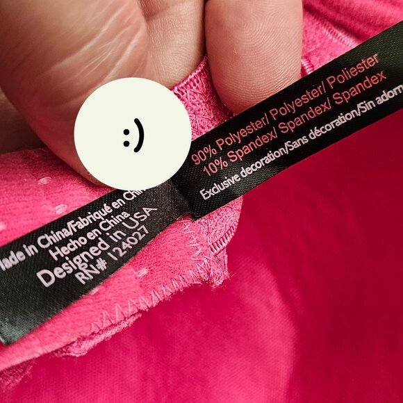 NWOT Black Fuchsia by Secret Lace Mesh Bodysuit, S, M, Rose/Hot Pink - Picture 8 of 11